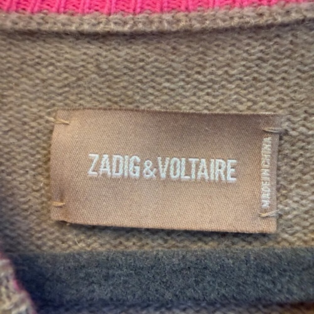 NWT New Zadig & Voltaire Cashmere Markus Stars Sweater Size Small (498 Retail) - Picture 2 of 7